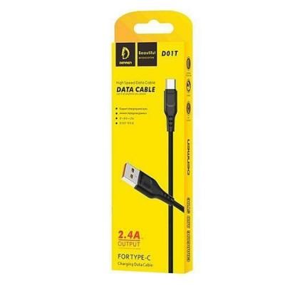 Кабель Denmen D01T USB/Type-C 2.4A 1m