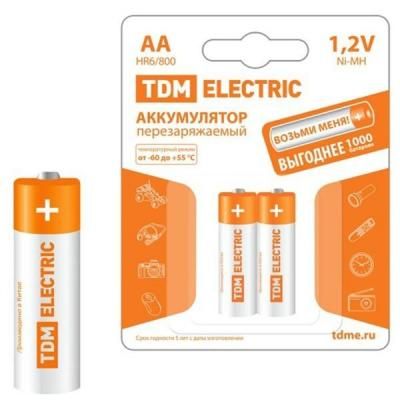 Аккумулятор TDM HR6 AA 800mAh Ni-MH упаковка