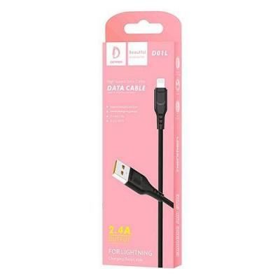 Кабель Denmen D01L USB/Lightning 2.4A 1m